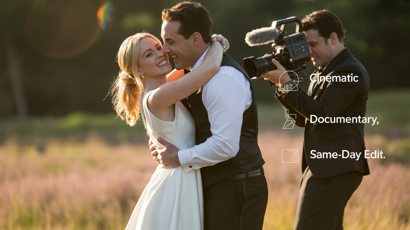 Lights, Same-Day Edits! Wedding Video Styles Explained: Cinematic, Documentary, High