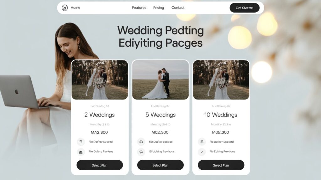 Wedding photo editing services