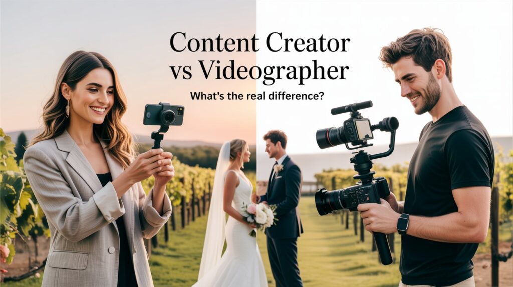 Content Creator vs Videographer Wedding