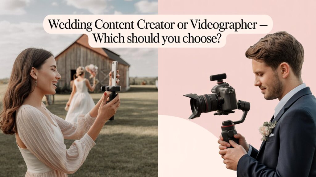 wedding content creator or videographer