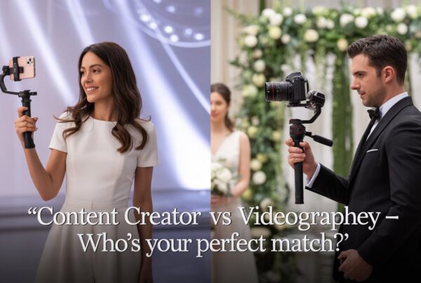 content creator vs videographer wedding