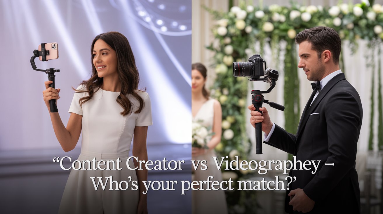 content creator vs videographer wedding