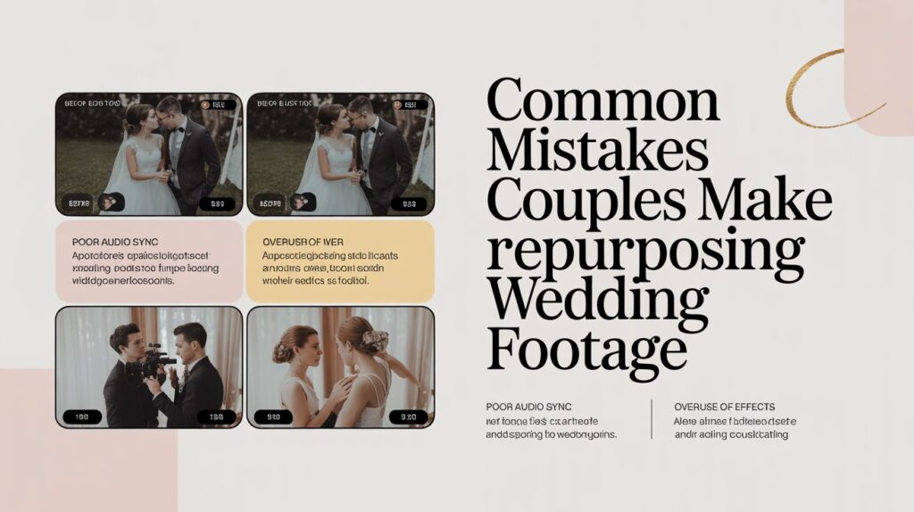 Common Mistakes Couples Make Repurposing Wedding Footage