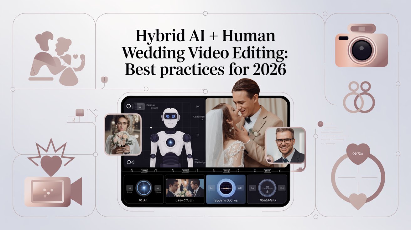 Hybrid AI + human wedding video editing