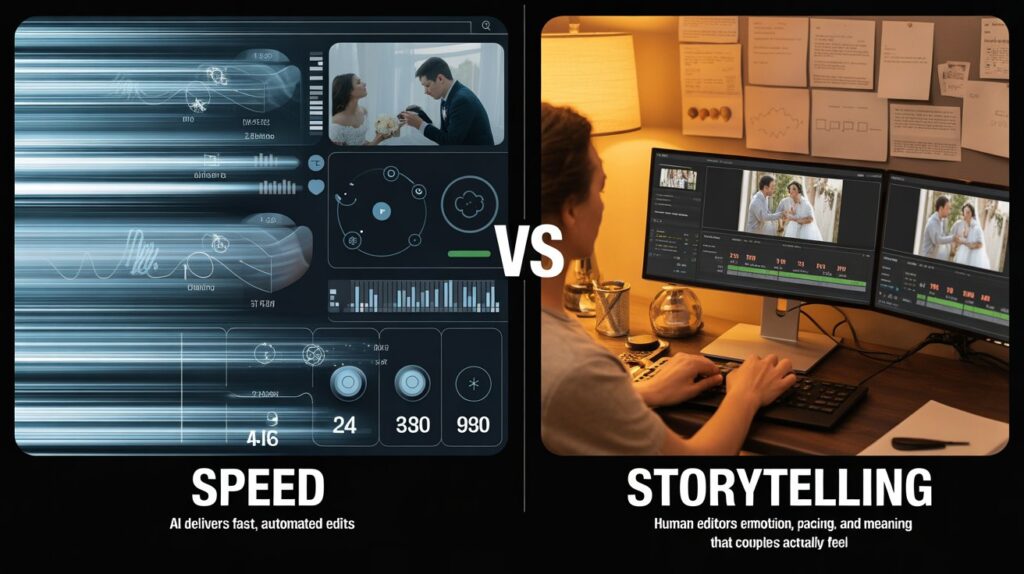 AI vs Human Wedding Video Editing