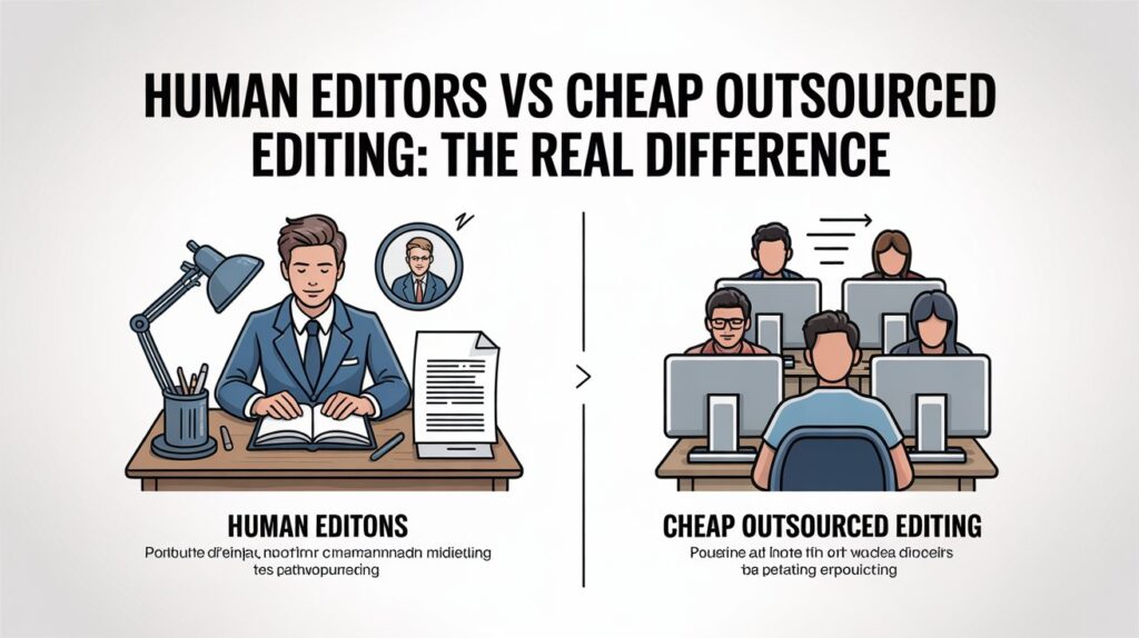human editors vs outsourced editing